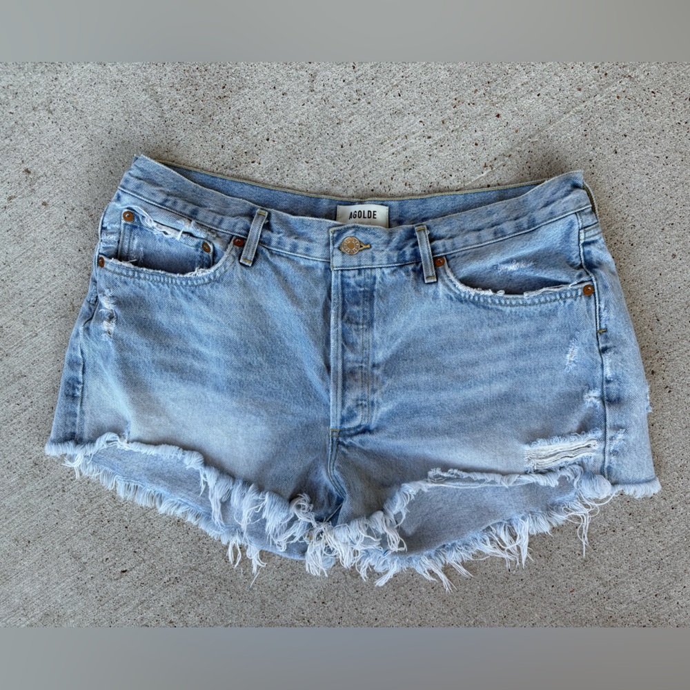 Agolde Parker Blue Jean Shorts